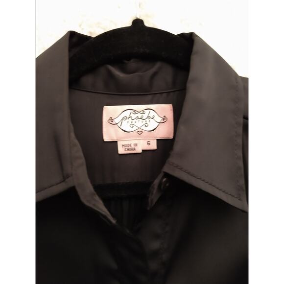 Classic Phoebe Couture Black Cocktail Dress Sz 6 - Picture 4 of 6